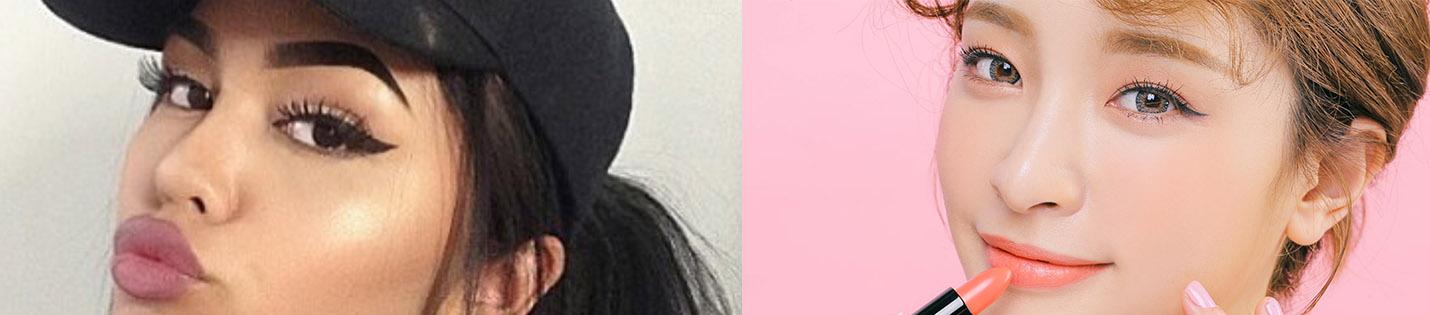 Which Makeup Look Are You: Instagram Baddie vs. K-Beauty Style